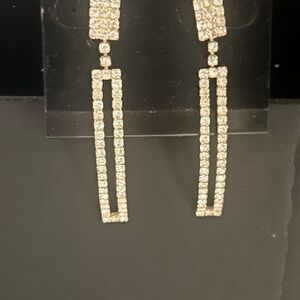 Vintage old New Stock crystal earrings